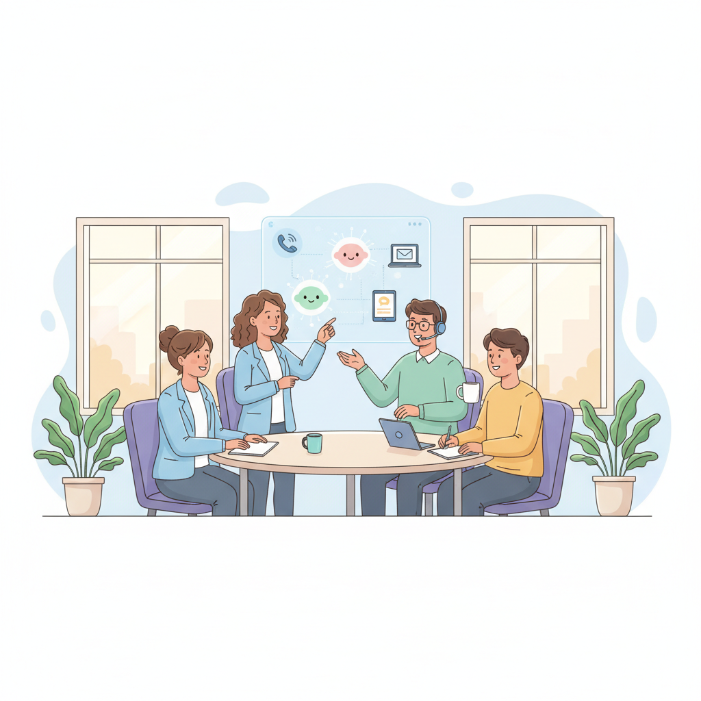 Centre d'appels omnicanal avec assistants virtuels