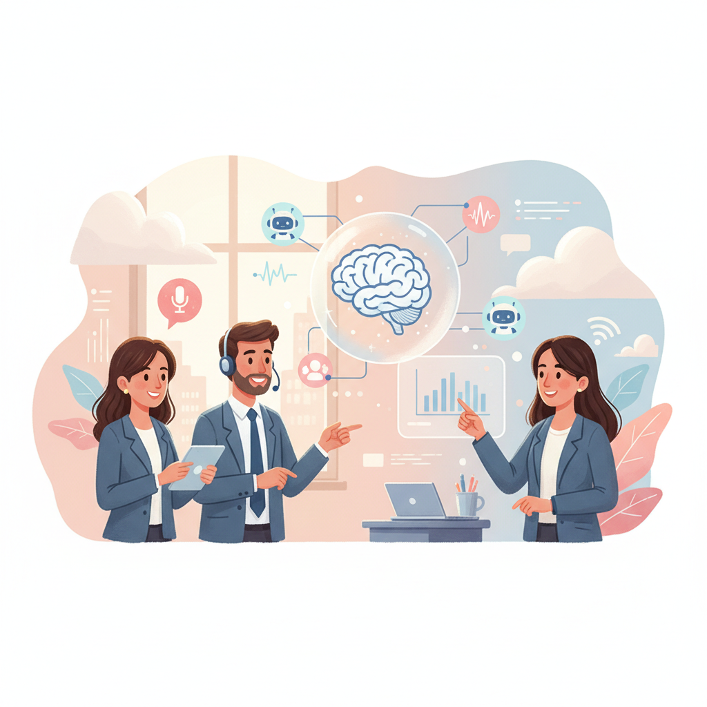Système de centre d'appels avec intelligence artificielle
